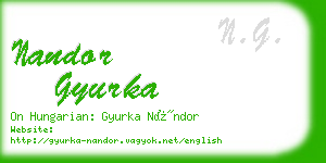 nandor gyurka business card